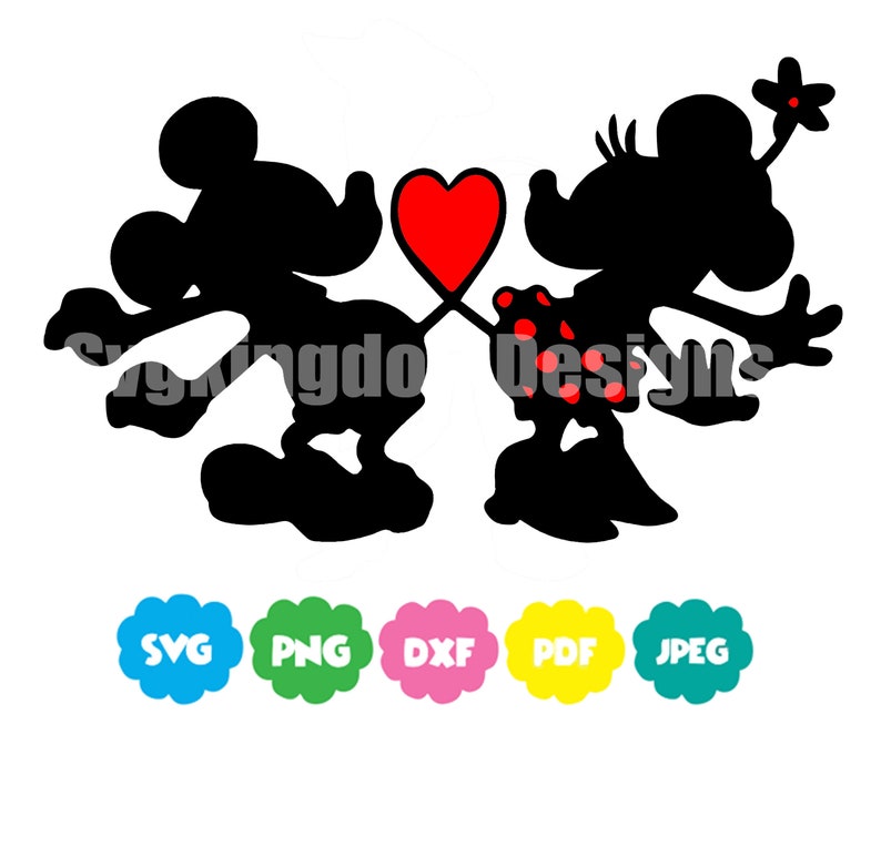 Mickey And Minnie Love Svgminnie Mickey Love Svg Disney Etsy