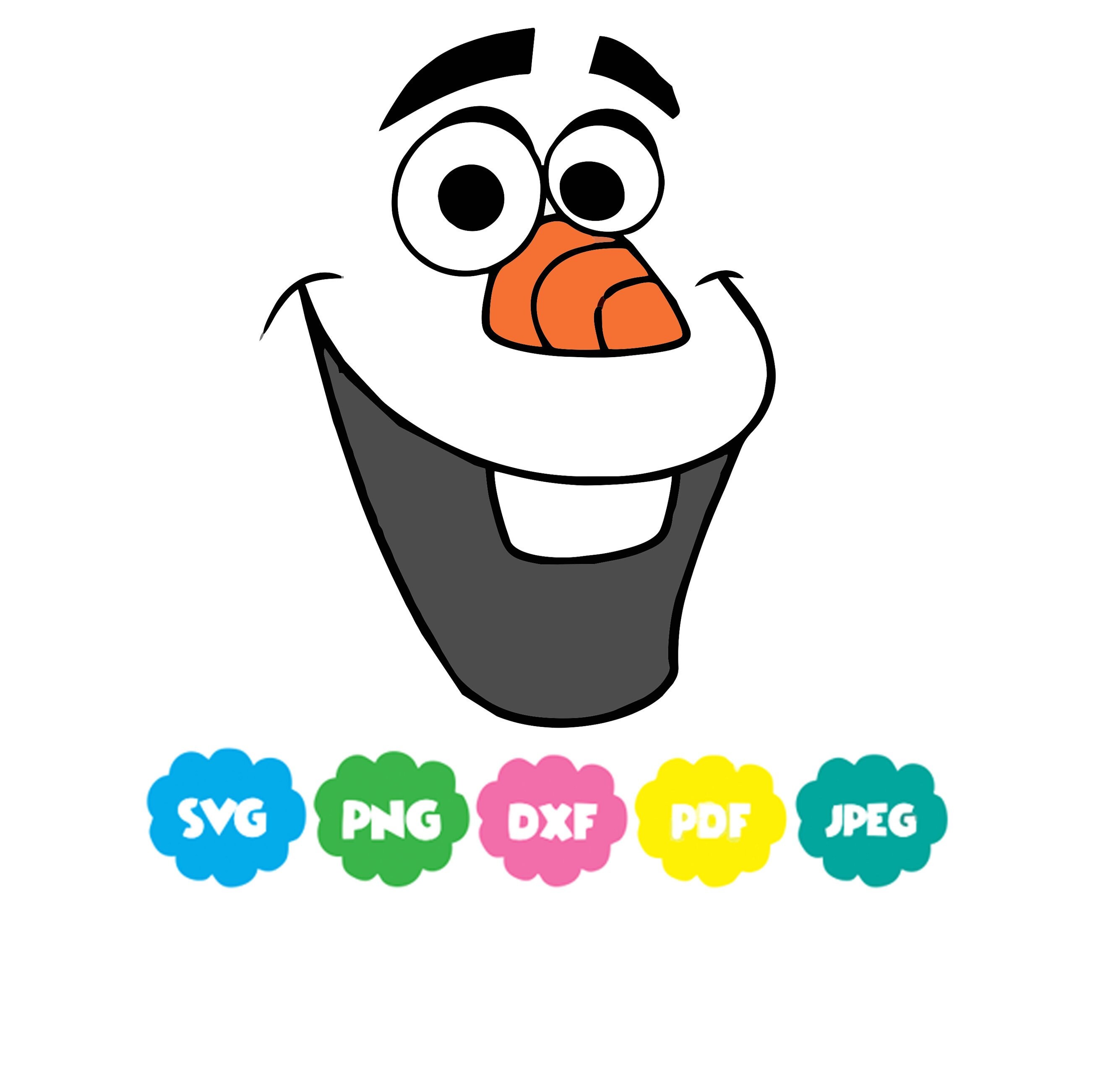 Disney Frozen Olaf Snowman-SVG-DXF-PNG-Jpeg-pdf-Digital File Download-Vecto...