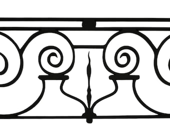 Schaal 1:12 smeedijzeren decoratief miniatuur balkon/hand/hek/reling