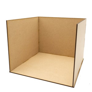 Dollhouse Miniature DIY Kit Three Sided Room Box/Diorama/Miniature Scene/Starter