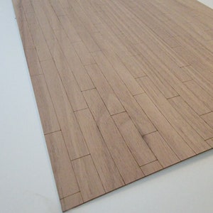 Black Walnut dollhouse Flooring/ Real Wood Dollhouse Flooring/Diorama real wood flooring/ 1:12 Scale/Custom Orders Available