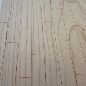 Casa de muñecas de madera auténtica/Roombox/Suelo para miniescenas/Parquet/Espiga/Tablillas de longitud uniforme