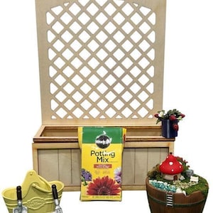 1:12 Trellis/Planter kit - Lattice detail ( accessories pictured not included)