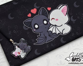 Black Cuddly Bats pencil case