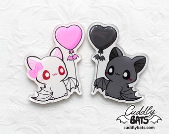 Heart shaped balloon fridge magnets