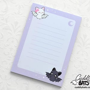 Cuddly Bats notepad