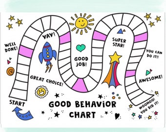 good behavior chart etsy behavior chart