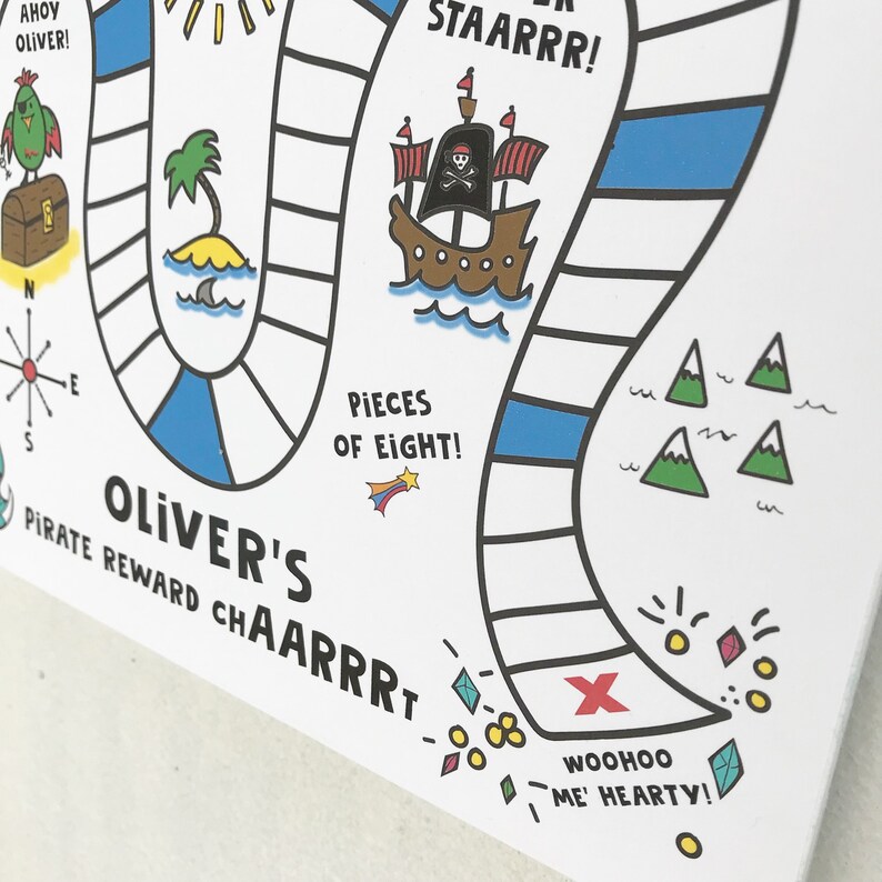 personalised reward chart pirate reward chaarrrt etsy
