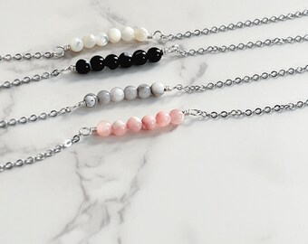 Perlmutt Bead Bar Armband