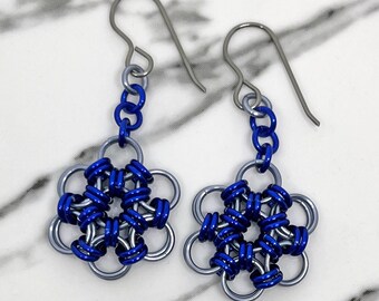 Chainmaille Blumen Ohrringe