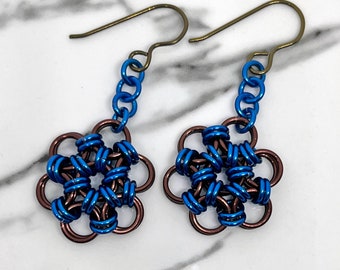 Chainmaille Blumen Ohrringe