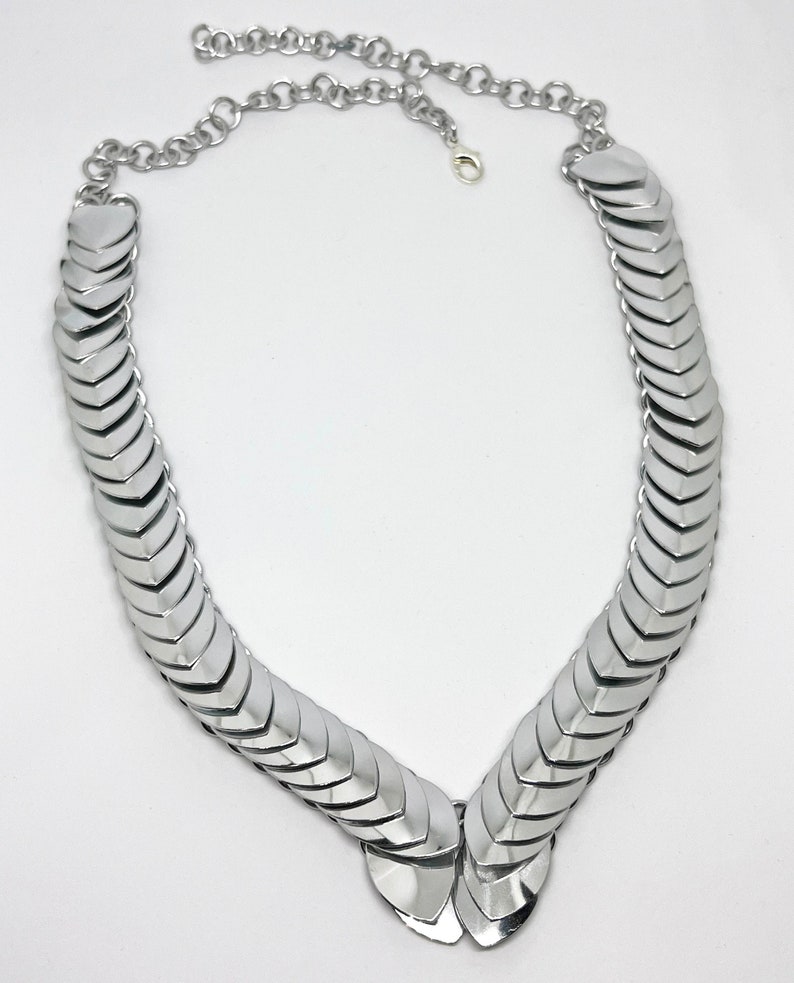 Mirror Dragon Scale Chainmaille Necklace image 1