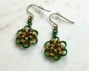 Chainmaille Blumen Ohrringe