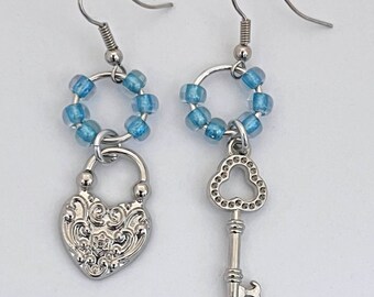 Lock and Key Earrings