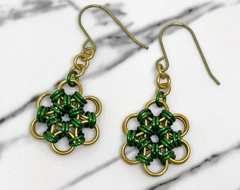 Chainmaille Blumen Ohrringe