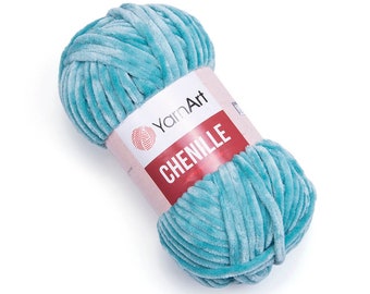 YarnArt Chenille, Velvet Yarn, Baby Yarn, Multicolor Yarn, Amigurumi Yarn, Plush Yarn, Blanket Yarn, Softy Yarn, 100% Micro Polyester Yarn