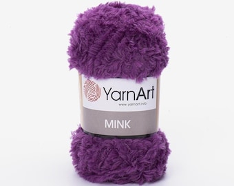 YarnArt Mink, Soft Toy Yarn, Amigurumi Yarn, Soft Puffy Yarn, Faux Fur Knitting Yarn, Fluffy Yarn, Eyelash Yarn, Furry Yarn, Baby Accessory