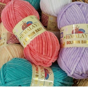 Himalaya Dolphin Baby, Baby Yarn, Knitting Baby, Velvet Yarn, Crochet Yarn, Baby Blanket, Amigurumi Yarn