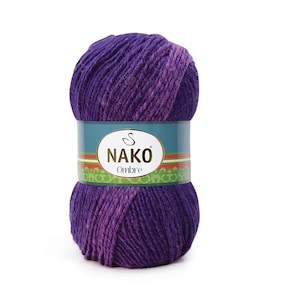 Nako Ombre, Strickgarn, Wolle Garn, Acrylgarn, Wintergarn, Wickelgarn, Schalgarn, Hutgarn, PulloverGarn
