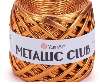 YarnArt Metallic Club, Purse Yarn, Bag Yarn, Leather Look Yarn, Shiny Yarn, Metallic T-shirt Yarn, Accessories Yarn, Glossing Yarn,