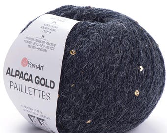 YarnArt Alpaca gouden pailetten, lurexgaren, sprankelend garen, breigaren, gehaakt garen, zomergaren, glanzend breigaren, acrylgaren,