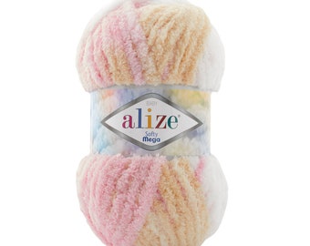 Alize Softy Mega, Baby Yarn, Soft Yarn, Baby Pattern, Baby Clothes, Baby Accessory Yarn, Baby Blanket Yarn, Amigurumi Yarn, Knitting Yarn