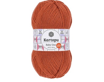 Kartopu Baby One, garn för babykläder, garn för nyfödda, stickgarn, garn som motverkar noppor, akrylgarn, garn som motverkar noppor, virkgarn,