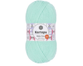Kartopu Baby One, garn för babykläder, garn för nyfödda, stickgarn, garn som motverkar noppor, akrylgarn, garn som motverkar noppor, virkgarn,