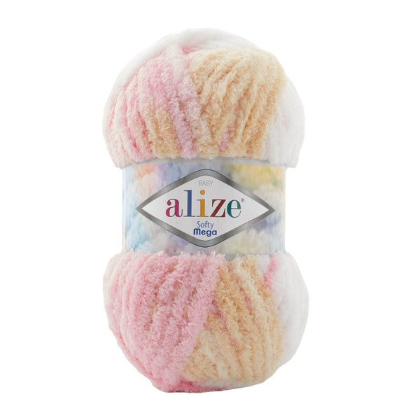 Alize Softy Mega, fil pour bébé, fil doux, motif pour bébés, vêtements pour bébé, laine pour accessoires bébé, laine pour couverture bébé, laine amigurumi, laine à tricoter