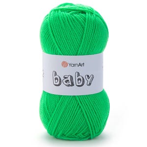 YarnArt Baby, Soft Yarn, Knitting Yarn, Baby Yarn, Blanket Yarn, Classic Yarn, Acrylic Yarn, High Quality Acrylic, Crochet Yarn