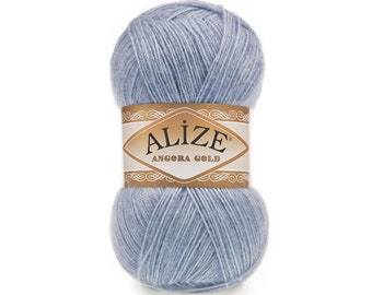 Alize Angora Gold, Wool Yarn, Acrylic Yarn, Knitting Yarn, Crochet Yarn, Mohair Yarn, Angora Yarn