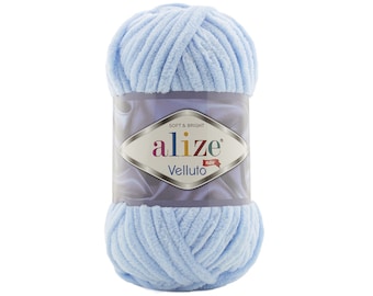 Alize Velluto, Chunky Chenille-garen, babygaren, babybreien, babydekengaren, levendig fluwelen garen, haakgaren, zacht babygaren