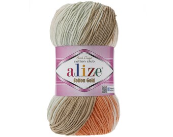 Alize Cotton Gold Batik, Knitting Yarn, Crochet Yarn, Soft Yarn, Acrylic Yarn, Multicolor Yarn, Microfiber Yarn, Cotton Yarn, Turkish Yarn