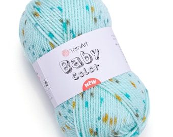 YarnArt Baby Color, Soft Yarn, Knitting Yarn, Baby Yarn, Blanket Yarn, Multicolor Yarn, Acrylic Yarn, High Quality Acrylic, Crochet Yarn