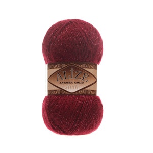 Alize Angora Gold Simli, silbrig, stricken Garn, Acrylgarn, Wolle Garn, Pullover Garn, häkeln Garn, Wintergarn, leichte Garn, Spitze Garn