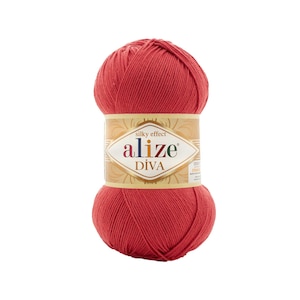 Alize Diva, Alize Diva Silky Effect, % 100 Acrylgarn, Häkelgarn, Strickweiches Garn, Sommergarn Bikini Patern, Alize Diva