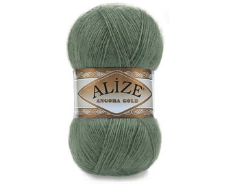 Alize Angora Gold, Wool Yarn, Acrylic Yarn, Knitting Yarn, Crochet Yarn, Mohair Yarn, Angora Yarn