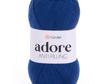 YarnArt Adore, Hilo para tejer, Hilo para crochet, Hilo para bebé, Hilo antibolitas, Hilo suave, Hilo acrílico 100 % antibolitas, Acrílico de alta calidad