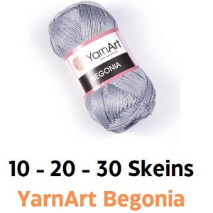 10 - 20 - 30 Skeins YarnArt Begonia, Special Price, 100% Mercerized Cotton Yarn, Amigurumi Yarn, Summer Yarn, Free Standart Shipping