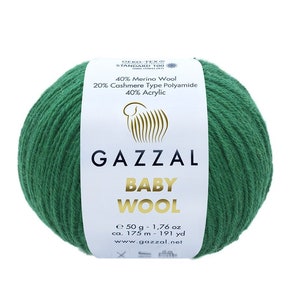 Gazzal Baby Wolle, Merinowolle Garn, Polyamid Garn, Häkelgarn, Baby Garn, Gazzal Garn, Strickgarn