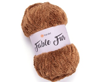 YarnArt Fable Fur, Velvet Yarn, Baby Toy Yarn, Amigurumi Yarn, Plush Yarn, Blanket Yarn, Softy Yarn, 100% MicroPolyester Yarn, Faux Fur Yarn
