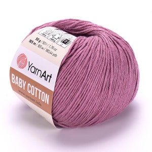 YarnArt Baby Cotton, Amigurumi Yarn, 50% Cotton Yarn, Knitting Yarn, Crochet Yarn, Baby Yarn, Summer Yarn, Soft Yarn