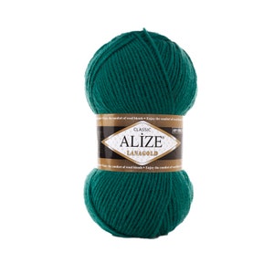Alize Lanagold, LanaGold Classic Garn, Pullover Garn, Wollgarn, Acrylgarn, Häkelgarn, Strickgarn, Weiches Garn