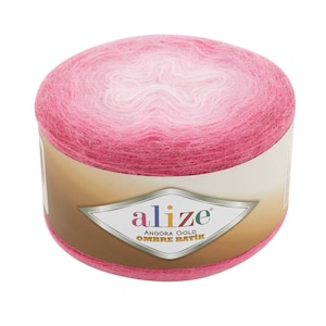 Alize Angora Gold Ombre Batik, Special Color Transition, Wollgarn, Acrylgarn, Strickgarn, Häkelgarn, Pullovergarn, Schalgarn