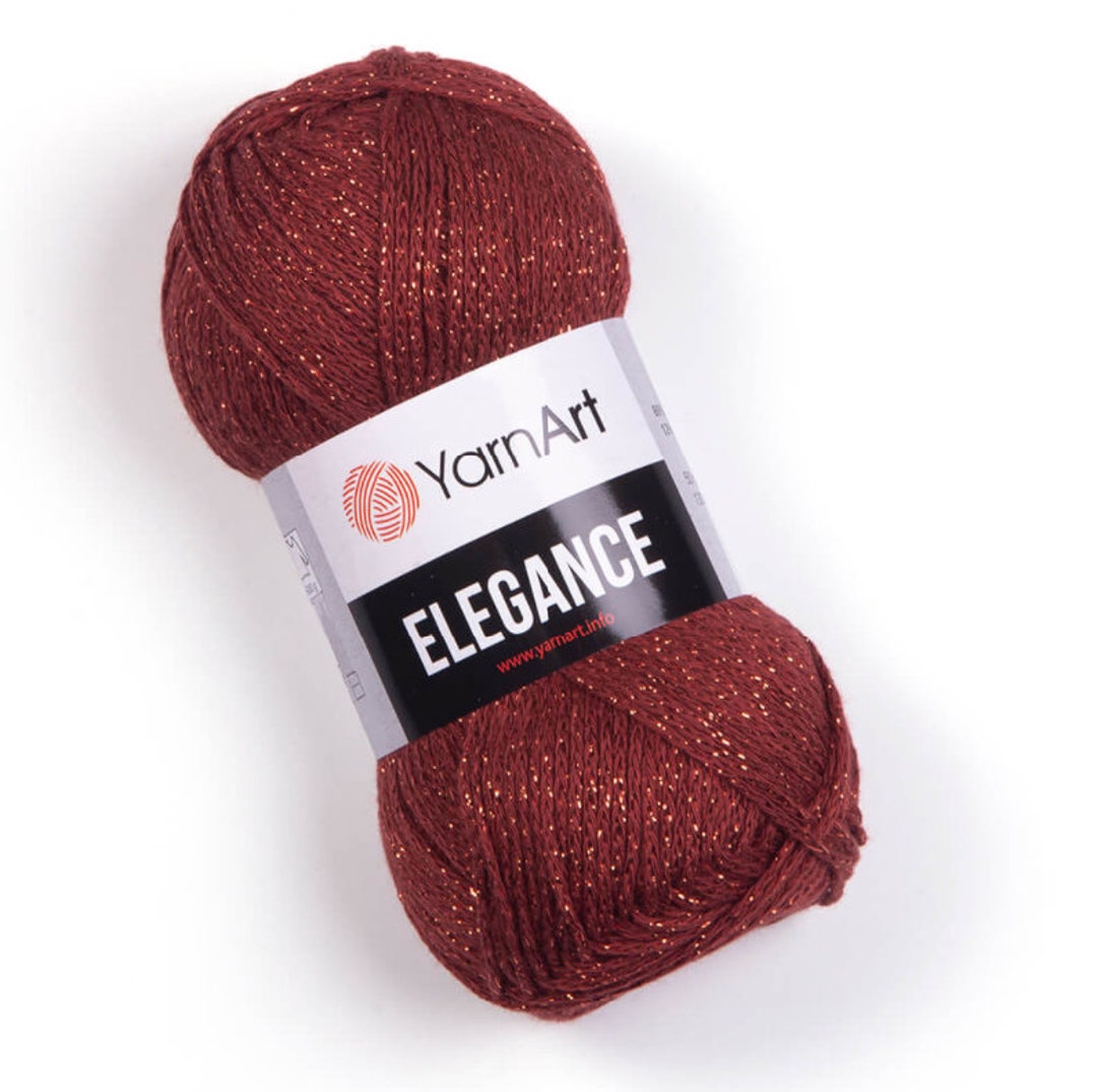 Yarnart Elegance, Glittery Yarn, Metallic Shiny Yarn, Cotton Knitting