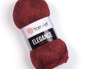 YarnArt Elegance, Glittery Yarn, Metallic Shiny Yarn, Cotton Knitting Yarn, Summer Yarn, Crochet Yarn, Yarnart Eelegance,