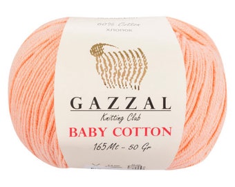 Gazzal Baby Cotton, Cotton Yarn, Knitting Yarn, Crochet Yarn, Baby Yarn, Gazzal Yarn, Hypoallergenic Yarn