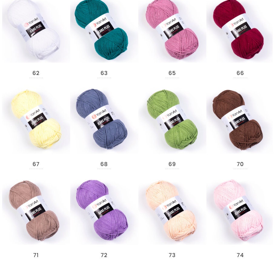 Yarnart Jeans Plus, Amigurumi Yarn, Knitting Yarn, Crochet Yarn, Baby ...
