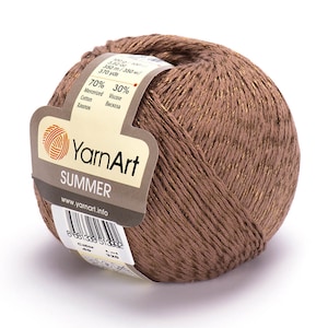 YarnArt Summer, Glitzer-Garn, Strickgarn, Sommer-Garn, Glitzer-Garn, Schal-Garn, Buntes Garn, Accessoires Garn, Häkel-Garn