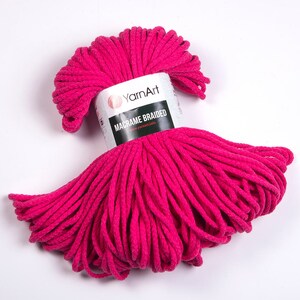 YarnArt Macrame Braided, Macrame Yarn, Mop Yarn, Table Ruuner Yarn, Polyester Yarn, Cotton Yarn, Wall Hangings, Cushion Covers, Bags Purses